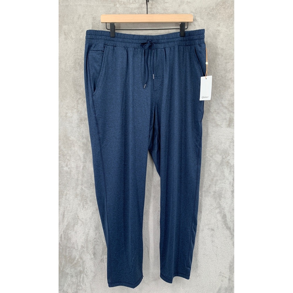 Quince‎ Pants Mens XL Blue Flowknit Performance Gym Lounge Pull On NEW